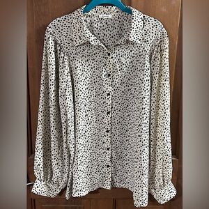 Off-White Button Down Dalmatian Print Top